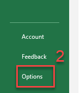 excel Options